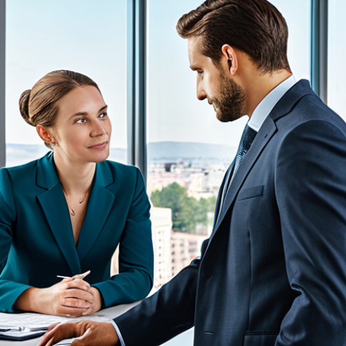 Home 21 **
"A financial advisor in a modern office, wearing a professional business suit, fully clothed, discussing investment options with a small business owner, safe for work, appropriate content, perfect anatomy, natural pose, modest attire, professional setting, daytime."
**