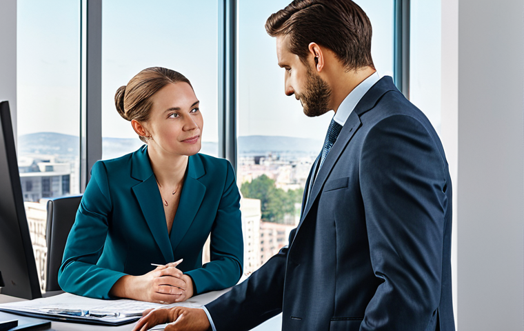 **
"A financial advisor in a modern office, wearing a professional business suit, fully clothed, discussing investment options with a small business owner, safe for work, appropriate content, perfect anatomy, natural pose, modest attire, professional setting, daytime."
**