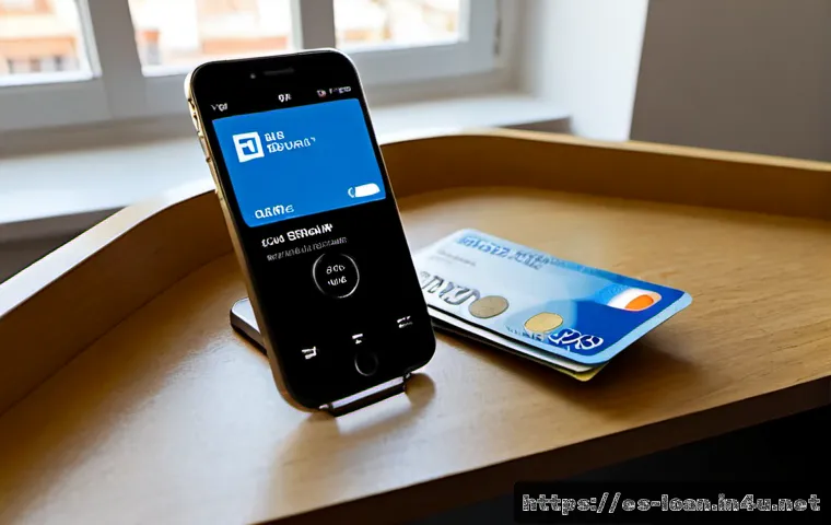 Home 17 소액 대출 빠르게 받는 법 - Photorealistic close-up of a Spanish young adult at a tidy home desk, using a smartphone banking app...